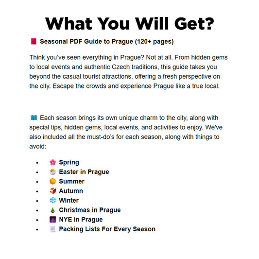 Enjoy the Best of Prague By Season (2025 Edition)