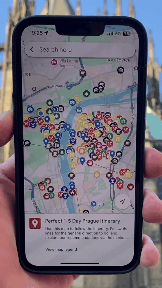 Our Prague guides also feature a Digital Map with 200+ best places to visit in Prague. Including fun activities, restaurants, cafes, bars, clubs, beer pubs, beer gardens and way more!