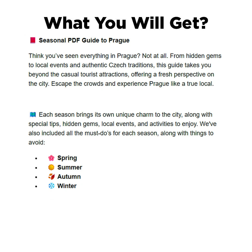 Prague By Season Guide