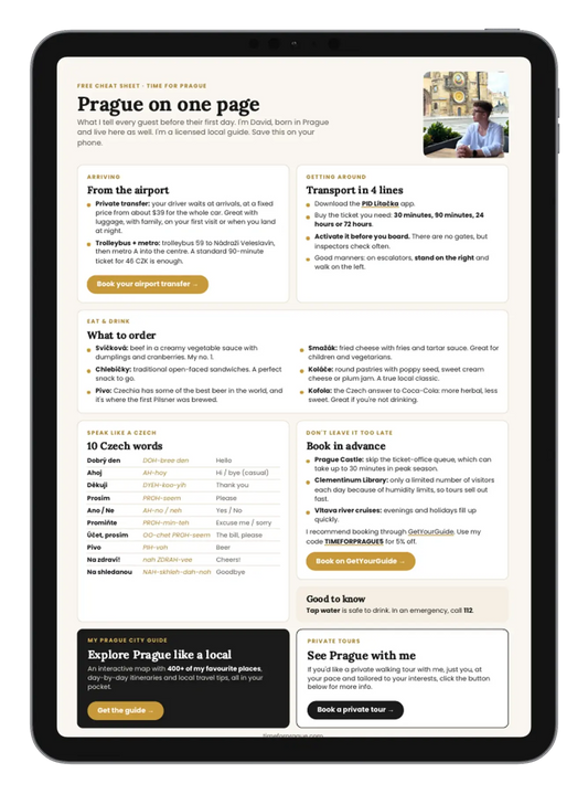 Free Prague Cheat Sheet